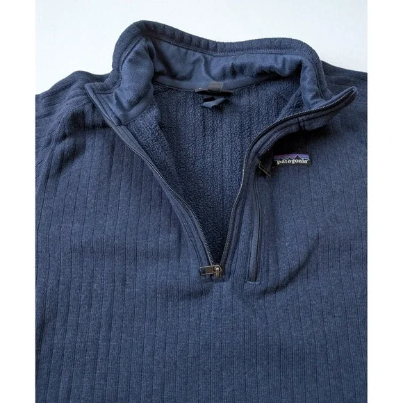 Patagonia Better Sweater 1/4 Zip Mens Large Blue Style 25300 - Picture 7 of 8